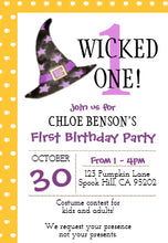 Halloween Invitation Card - Wicked One Halloween First Birthday Invitation