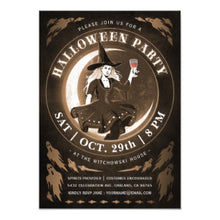 Halloween Invitation Card - Witch Moon Halloween Invitations Amber