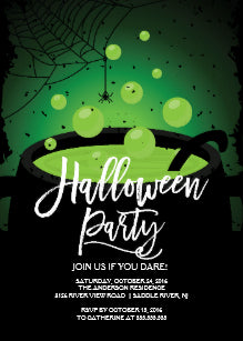 Halloween Invitation Card - Witches Brew Halloween Party Invitation