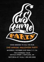 Witchs Hat Typography Halloween Party Invitation