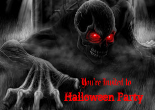 Halloween Invitation Card - Zombies Halloween Party Invitation